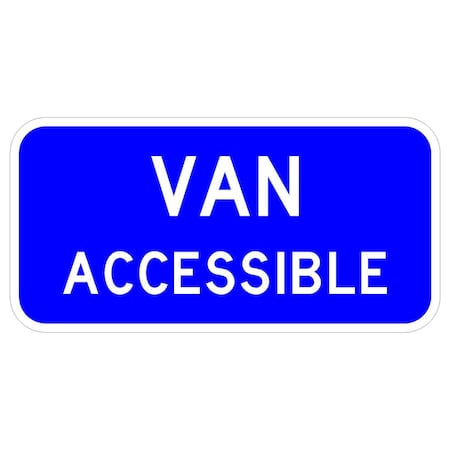 Sign Solutions Usa Van Accessible, Aluminum, 9 in x 18 in DUS08HWT1809D9-6P